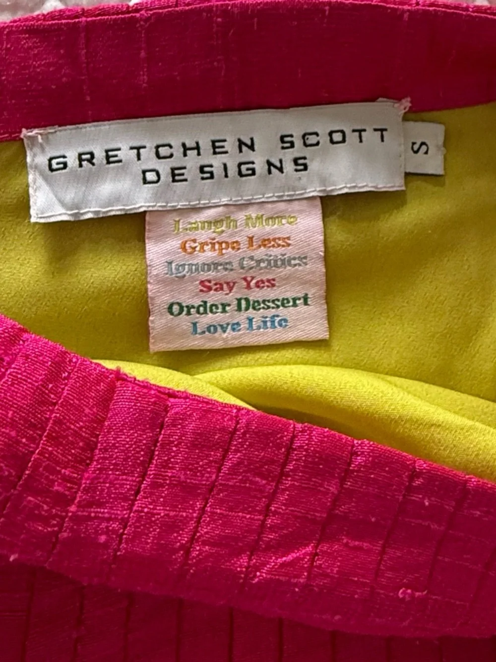 Gretchen Scott Silk Fit & Flare Skirt Pink S